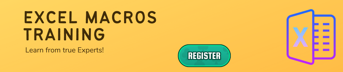 Excel Macros Online Training