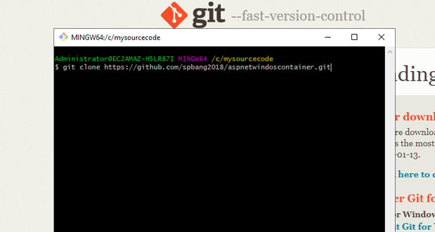 Get the source code from git hub